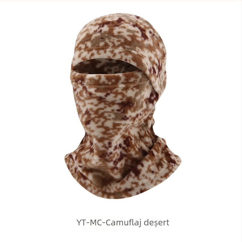 Mască de ciclism cu protecție integrată a feței și a gâtului, poliester, marca AA, unisex