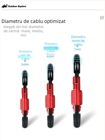 Carabiner D-Type cu încuietoare, lanț pentru chei, pentru camping în aer liber, stil mini