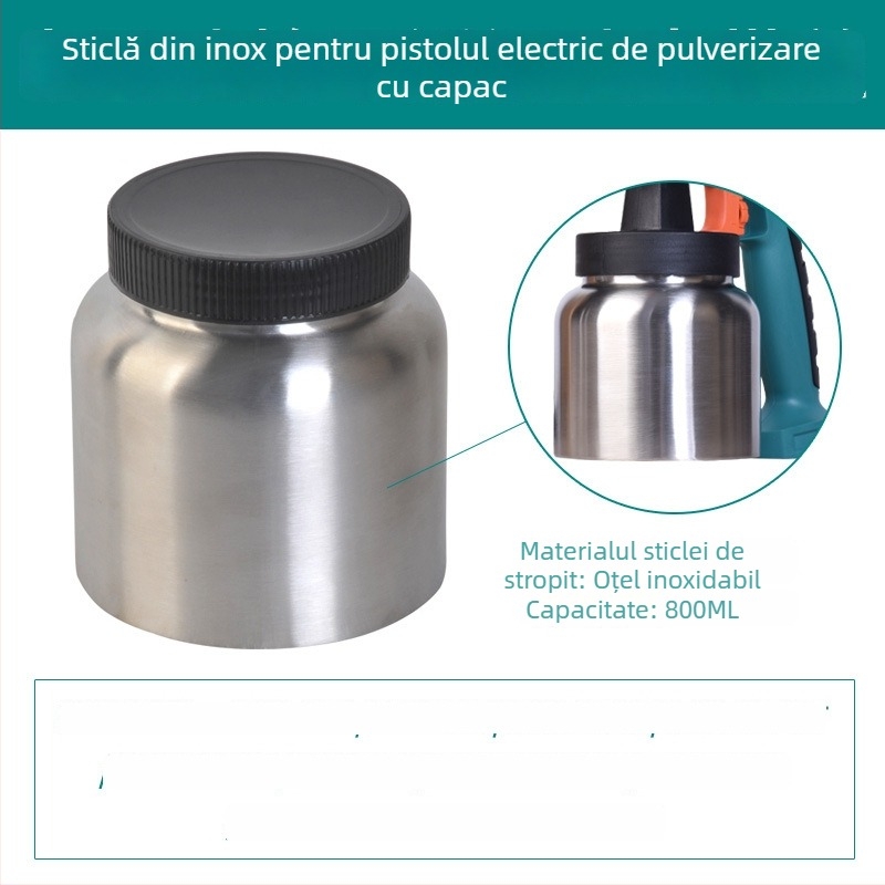 Set de accesorii pentru pistolul electric de pulverizare, recipient de udare din oțel inoxidabil
