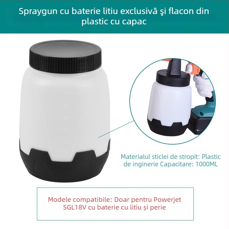 Set de accesorii pentru pistolul electric de pulverizare, recipient de udare din oțel inoxidabil
