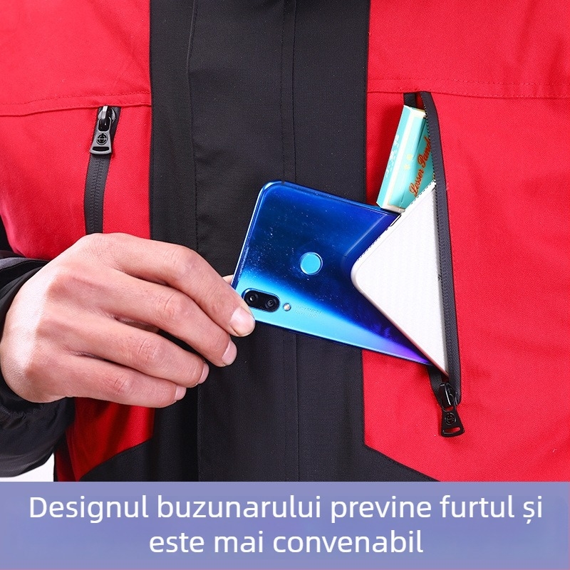 Salopetă izolată pentru temperaturi scăzute, pentru depozitări frigorifice, haine de lucru de iarnă cu căptușeală din bumbac, țesătură Taslon impermeabilă