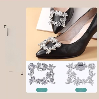 Accesoriu pentru pantofi cu toc înalt, cataramă detașabilă, ornament decorativ pentru toc; Compatibil cu pantofi din piele, sandale și pantofi de lucru; Potrivit pentru primăvară-vară-toamnă