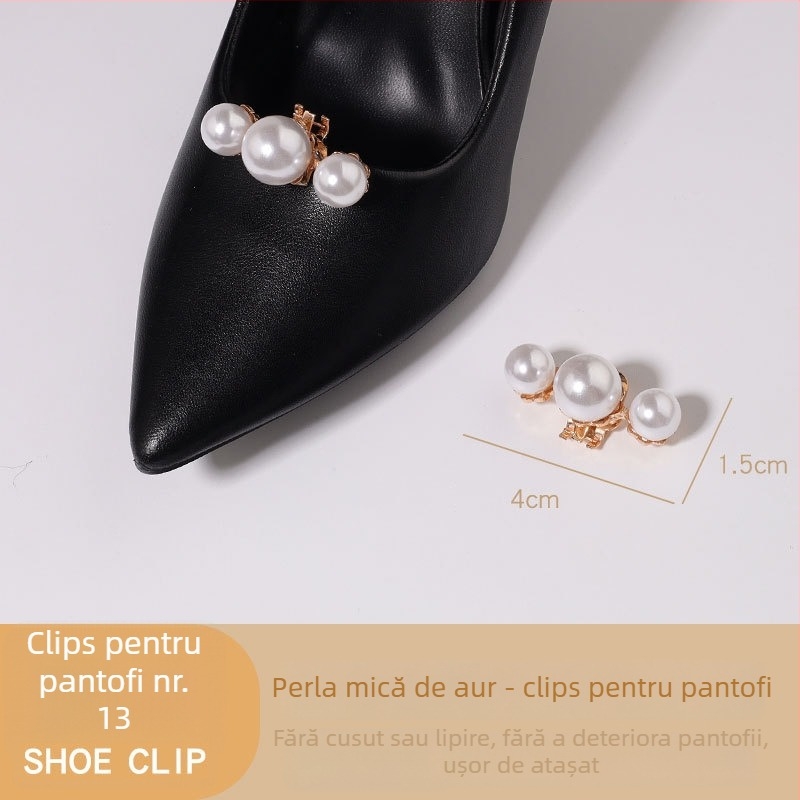 Accesoriu pentru pantofi cu toc înalt, cataramă detașabilă, ornament decorativ pentru toc; Compatibil cu pantofi din piele, sandale și pantofi de lucru; Potrivit pentru primăvară-vară-toamnă