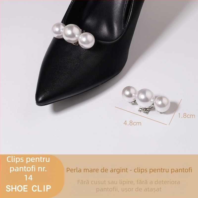Accesoriu pentru pantofi cu toc înalt, cataramă detașabilă, ornament decorativ pentru toc; Compatibil cu pantofi din piele, sandale și pantofi de lucru; Potrivit pentru primăvară-vară-toamnă