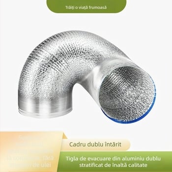 Țeavă de evacuare pentru hota de bucătărie – furtun din folie de aluminiu, universal, ieșire aer (Model: Other; Instalare: consultați serviciul pentru clienți; Dimensiuni: consultați; Greutate netă: consultați)