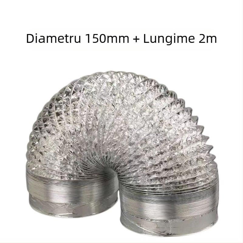 Țeavă de evacuare pentru hota de bucătărie – furtun din folie de aluminiu, universal, ieșire aer (Model: Other; Instalare: consultați serviciul pentru clienți; Dimensiuni: consultați; Greutate netă: consultați)