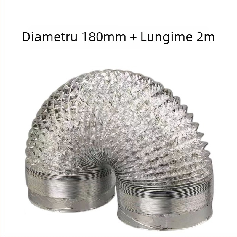 Țeavă de evacuare pentru hota de bucătărie – furtun din folie de aluminiu, universal, ieșire aer (Model: Other; Instalare: consultați serviciul pentru clienți; Dimensiuni: consultați; Greutate netă: consultați)