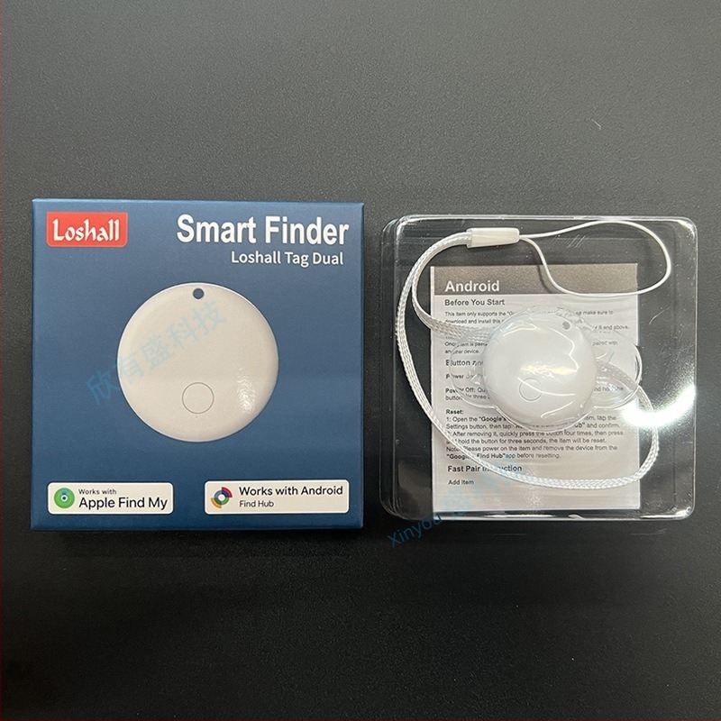 Trackere de obiecte pentru iOS și Android cu sistem dual, locator universal (Baterie 220 mAh; Distanță wireless 20 m; Greutate 7 g; Material PC)