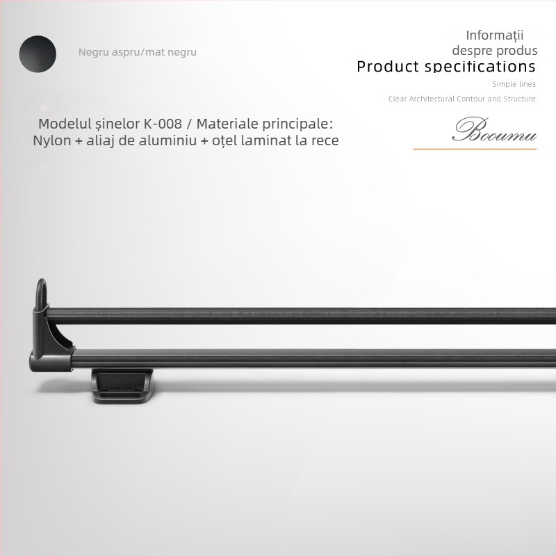 Raft pentru pantaloni cu extensie și șină glisantă; material: nylon + oțel laminat la rece; model: K-007/008; marcă: Yabaoli