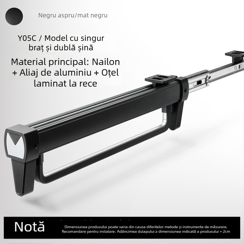 Raft pentru pantaloni cu extensie și șină glisantă; material: nylon + oțel laminat la rece; model: K-007/008; marcă: Yabaoli
