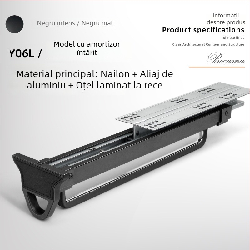 Raft pentru pantaloni cu extensie și șină glisantă; material: nylon + oțel laminat la rece; model: K-007/008; marcă: Yabaoli