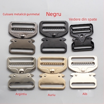 Cataramă metal Cobra cu buton reglabil pentru curele, rucsaci, bagaje și genți – aliaj