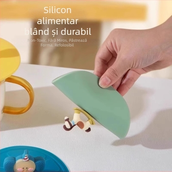 Capac universal din silicon pentru pahare, de calitate alimentară, rezistent la temperaturi înalte, etanș pentru sticlă, cești și borcane