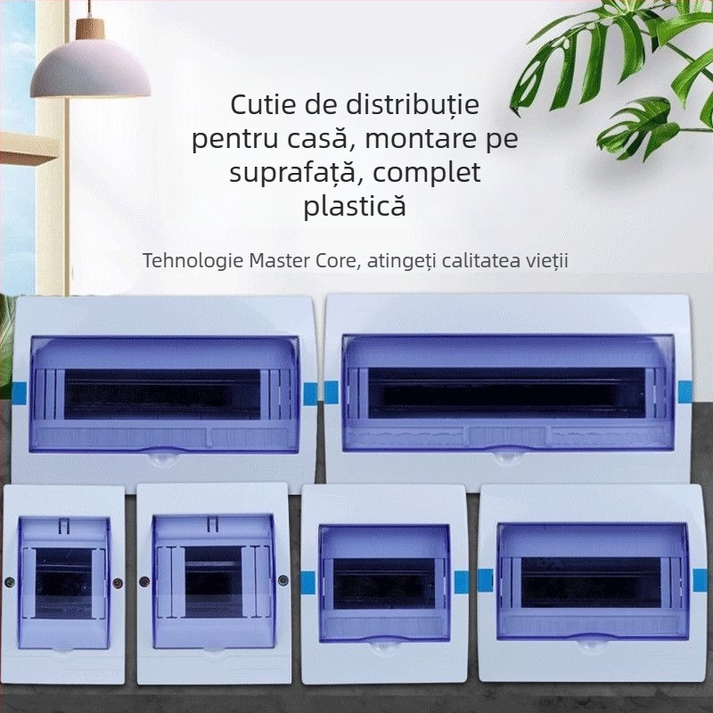 Cutie plastică de distribuție a circuitelor PZ30, impermeabilă, pentru montaj pe suprafață sau încastrat, protecție la scurgeri