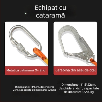 Hamă de siguranță cu cinci puncte pentru corpul întreg, protecție la spate și la picioare, încuietoare, pentru lucru la înălțime și în construcții
