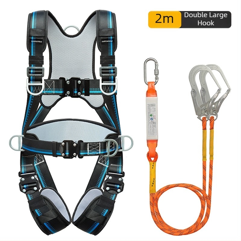 Hamă de siguranță cu cinci puncte pentru corpul întreg, protecție la spate și la picioare, încuietoare, pentru lucru la înălțime și în construcții