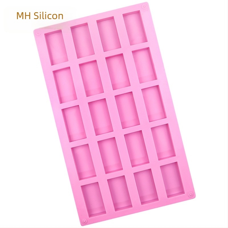Formă din silicon pentru ciocolată, dreptunghiulară, 20 cavități, pentru cofetărie DIY, calitate alimentară