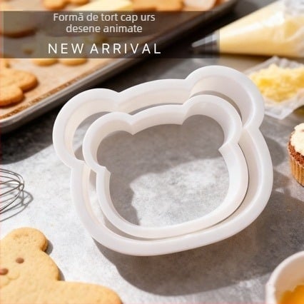 Formă de chec în formă de urs, din plastic, pentru biscuiți și prăjituri