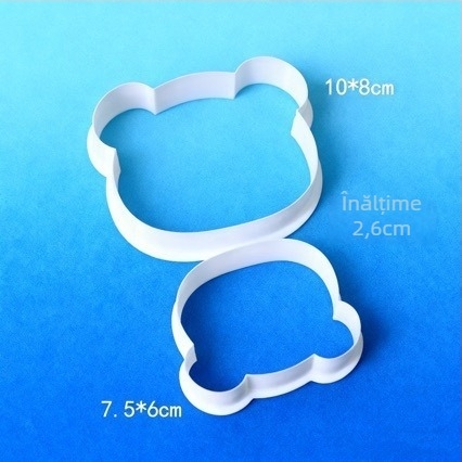 Formă de chec în formă de urs, din plastic, pentru biscuiți și prăjituri