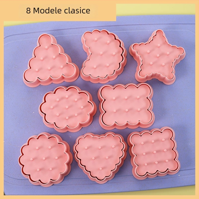 Formă pentru biscuiți și chifle cu margine încrețită, model retro umplut, matriță pentru fondant și coacere (Brand: Altul; Import: Nu; Origine: Altul; Stil: Universal)