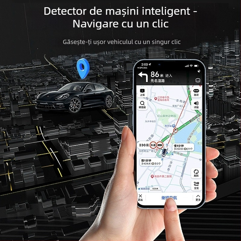 GPS tracker pentru mașină - model F3, precizie GPS 10 m, autonomie baterie 180 zile, rezistent la apă, compatibil cu AMAP și Google Maps