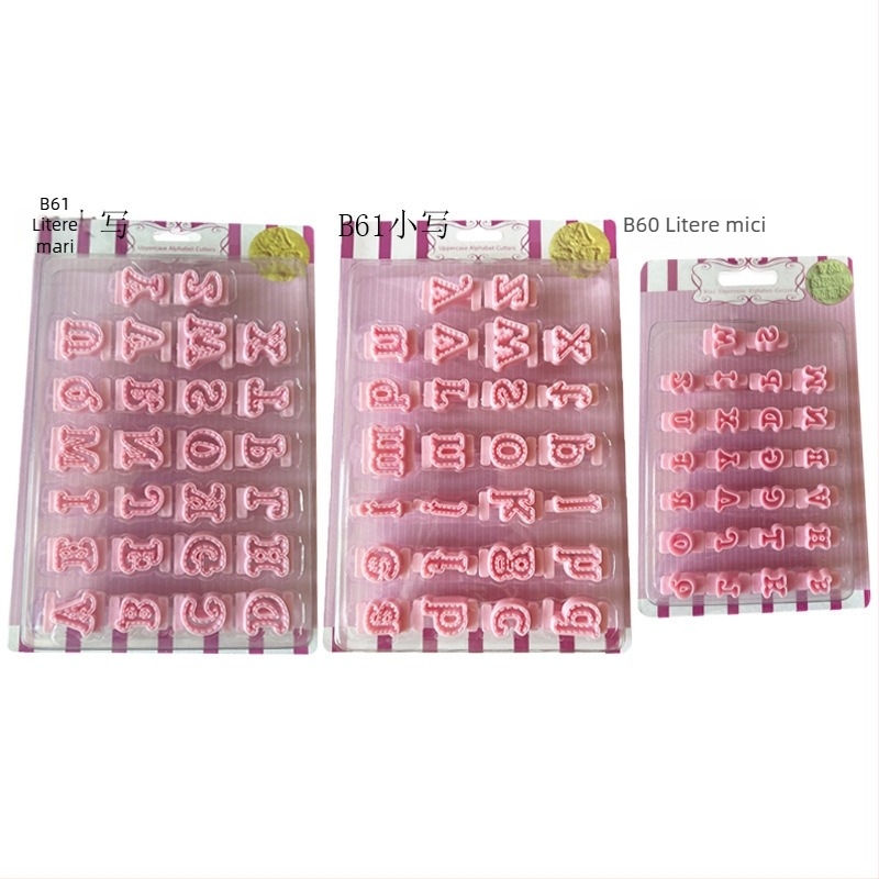 Set de 26 forme pentru biscuiți cu litere englezești, pentru fondant și decorarea prăjiturilor