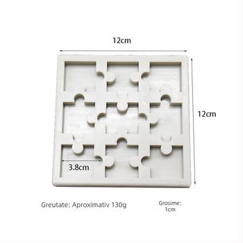 Formă de silicon pentru prăjituri cu formă de puzzle pentru decorare, poligon regulat