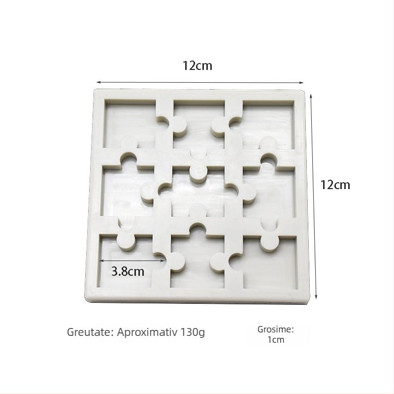 Formă de silicon pentru prăjituri cu formă de puzzle pentru decorare, poligon regulat
