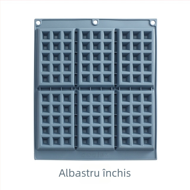Formă din silicon pentru biscuiți, cu 6 cavități pentru gofre, formă regulată de poligon, ustensilă de bucătărie