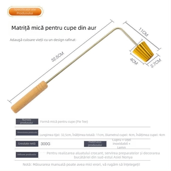 Formă pentru prăjituri din oțel inoxidabil, cu formă neregulată și mică cupă încorporată, pentru coacere de patiserie și tarte cu ou
