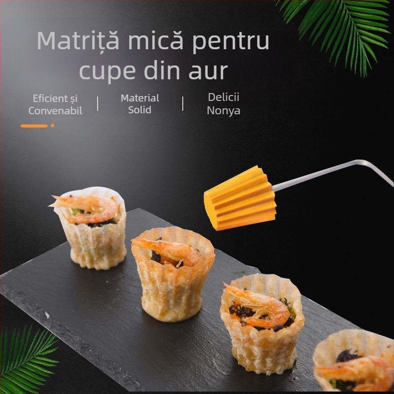 Formă pentru prăjituri din oțel inoxidabil, cu formă neregulată și mică cupă încorporată, pentru coacere de patiserie și tarte cu ou