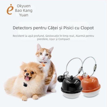 Locator GPS Beidou pentru animale de companie — zgardă pentru pisici și câini, platformă duală, mod dual, precizie 5 m, baterie 168 h, impermeabil profund, antenă ceramică