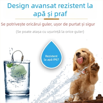 Locator GPS Beidou pentru animale de companie — zgardă pentru pisici și câini, platformă duală, mod dual, precizie 5 m, baterie 168 h, impermeabil profund, antenă ceramică