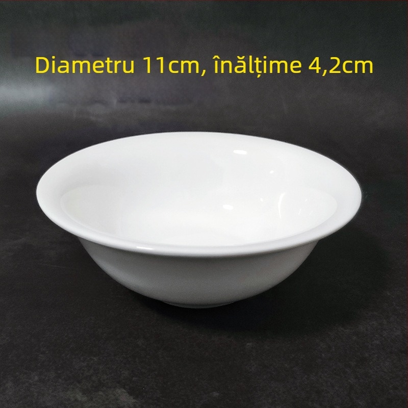Bol ceramic rotund, finisaj sub glazură, potrivit pentru microunde, cu logo imprimat