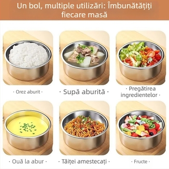 Vas pentru aburi ouă din oțel inoxidabil 304, cu capac – rezistent la temperaturi înalte, pentru uz casnic