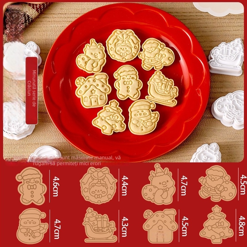 Meiti Tăietor de biscuiți — formă neregulată, material PP, seria Christmas