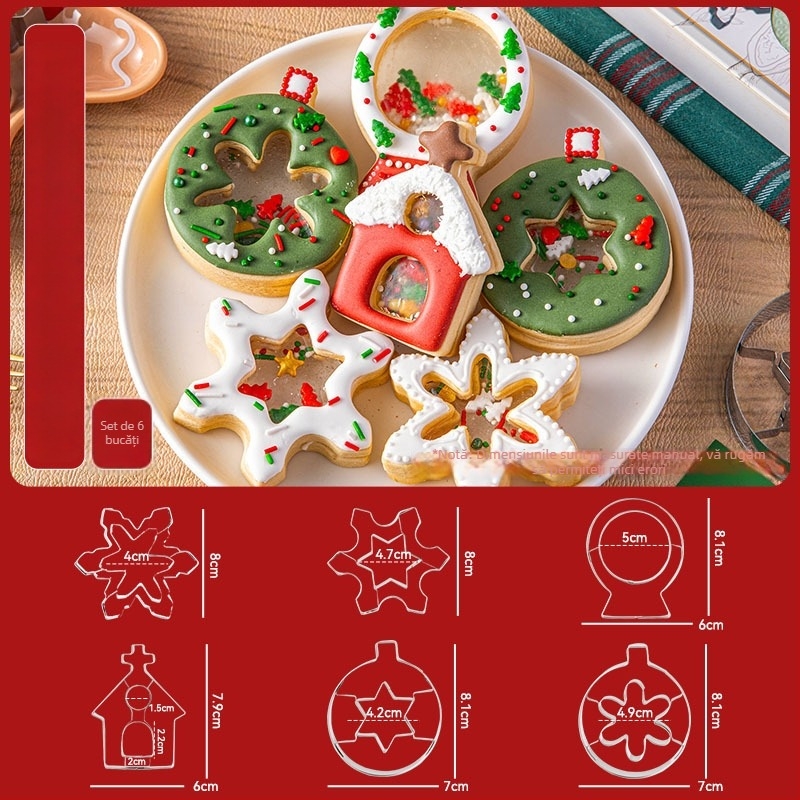 Meiti Tăietor de biscuiți — formă neregulată, material PP, seria Christmas