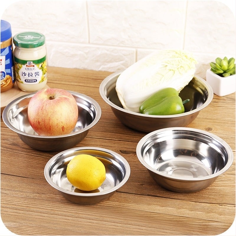 Vas de supă din oțel inoxidabil, rotund, culoare solidă, stil simplu, finisaj electroplacat