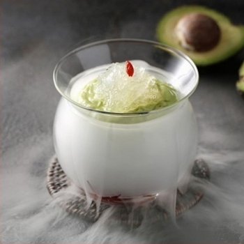 Kai bol de desert din sticlă, rezistent la căldură, finisaj electroplating, formă rotundă, compatibil cu microunde, stil modern minimalist