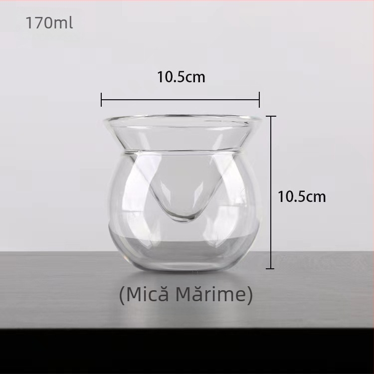 Kai bol de desert din sticlă, rezistent la căldură, finisaj electroplating, formă rotundă, compatibil cu microunde, stil modern minimalist