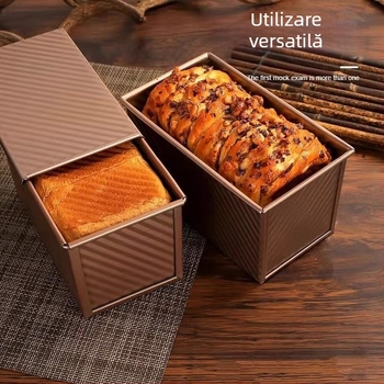 Formă de toast cu capac, din material alimentar, 450 g capacitate, antiaderentă, pentru cuptor