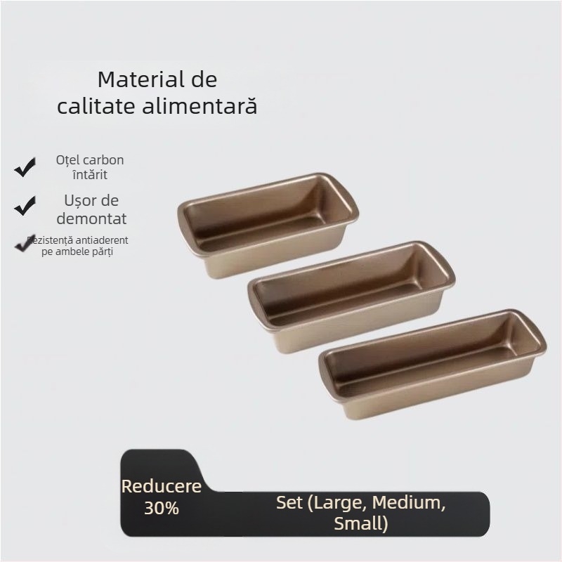 Formă de toast cu capac, din material alimentar, 450 g capacitate, antiaderentă, pentru cuptor