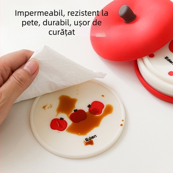 Set de suporturi din silicon pentru cești de cafea și ceai, protecție împotriva arsurilor, design stratificat creativ, covoraș izolant termic pentru birou
