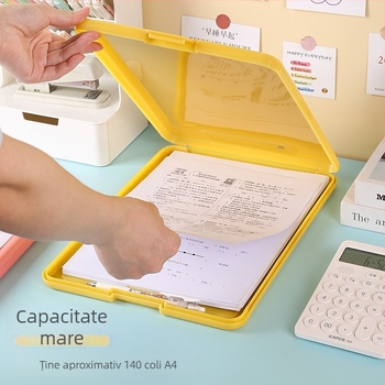 Cutie dosare din plastic cu clip, organizator A4 – PP, Model 3723, grosime 3 mm, lățime spate 30 mm, imprimare logo disponibilă
