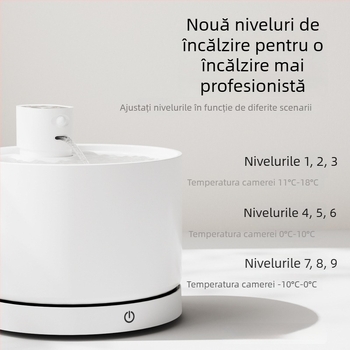 Distribuitor de apă din ceramică pentru animale de companie cu încălzire la temperatură constantă în iarnă și filtrare în circuit; potrivit pentru pisici și câini. Model LE-CF-01