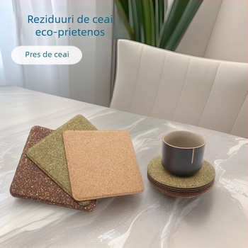 Suport din lemn pentru ceai, izolație și protecție împotriva arsurilor, personalizabil cu imprimare de logo, brand Yufino