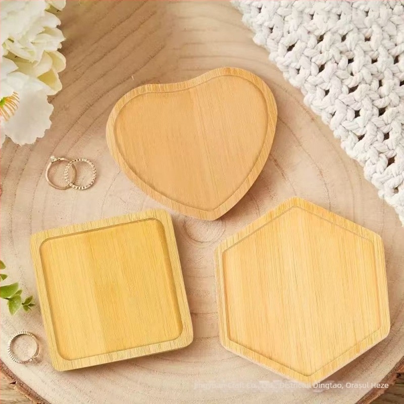 Suporturi pentru pahare și plăci de masă din lemn, formă neregulată, bază pentru tavă, stil modern minimalist.