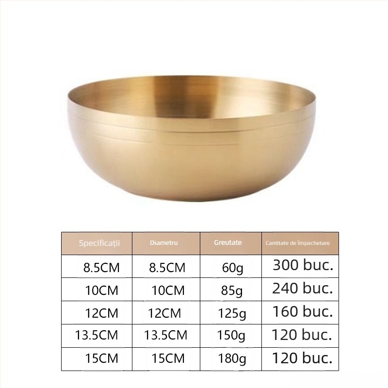 Vas din oțel inoxidabil 304, stil coreean, cu capac, cu un singur strat, finisaj periat, potrivit pentru sosuri și murături