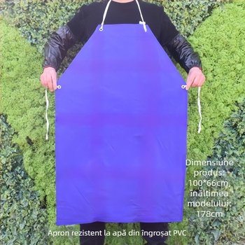 Șorț cu mâneci din PVC – impermeabil, rezistent la ulei, mâneci transparente mate, lungime 1.2 m