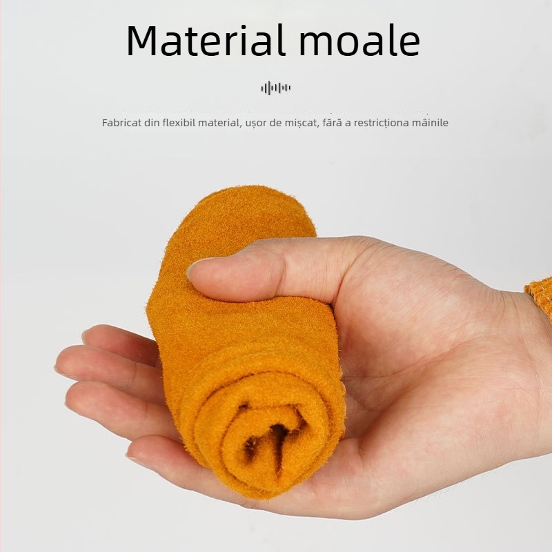 Manșete de sudură din piele de vită, protecție, 300 g, pentru sudură, tăiere și șlefuire